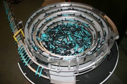 Razor blade handle bowl feeder