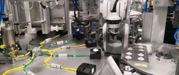 Automation in Pharmaceutical Manufacturing-Custom assembly machine with rotary indexing table for medical filters