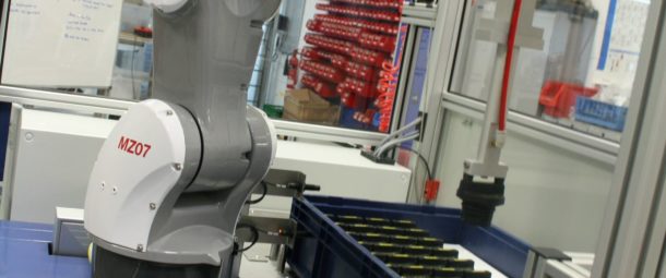RNA's bespoke automated robotic packaging system packs filler caps