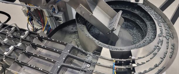 Bowl Feeder to feed, orientate, and blow feed Fasteners - Industrial Fasteners