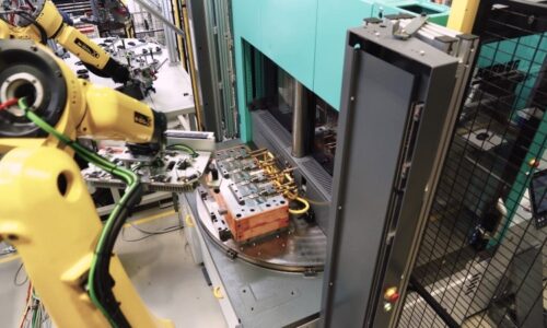 RNA - Tyre Pressure Sensor Moulding Cell - Load robot and unload robot