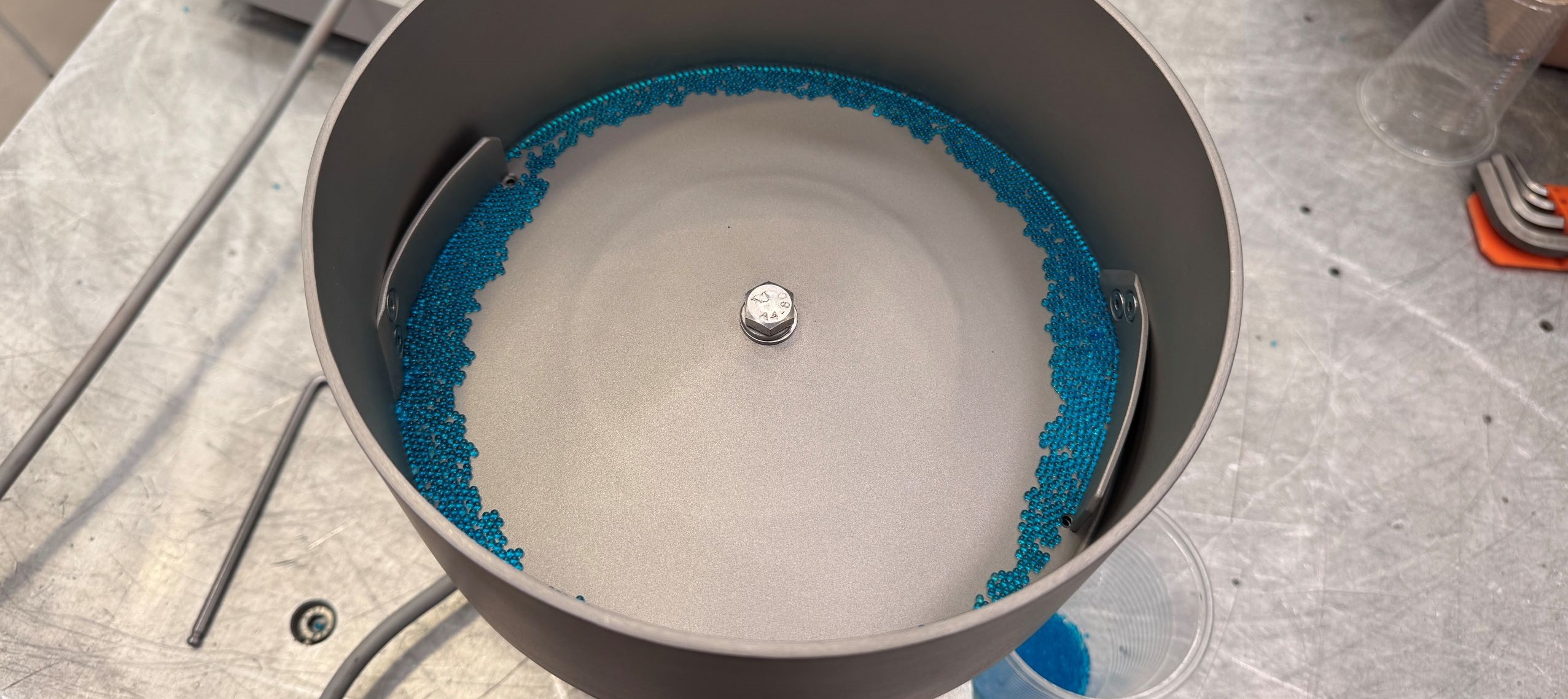 Vibratory Bowl Feeder for 2mm Spherical Capsules